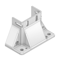 MODULAR SOLUTIONS FOOT<br>45MM X 90MM (3) SIDED FOOT W/12MM FLOOR ANCHOR HOLES, HEIGHT = 105MM
